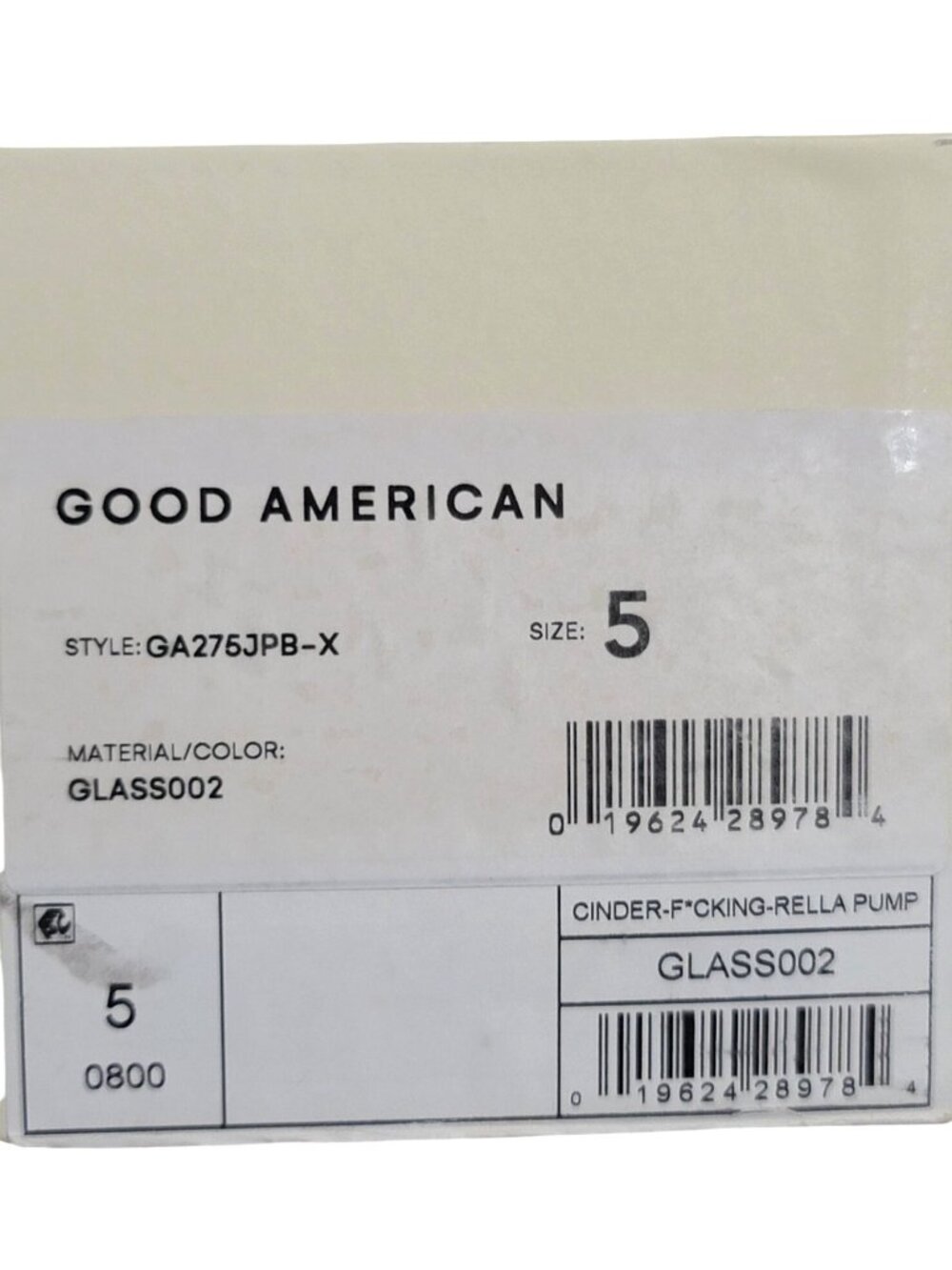 Good American Cinder-Fcking-Rella Size 5 Clear Pumps Crystal Embellishment Point - Picture 11 of 11